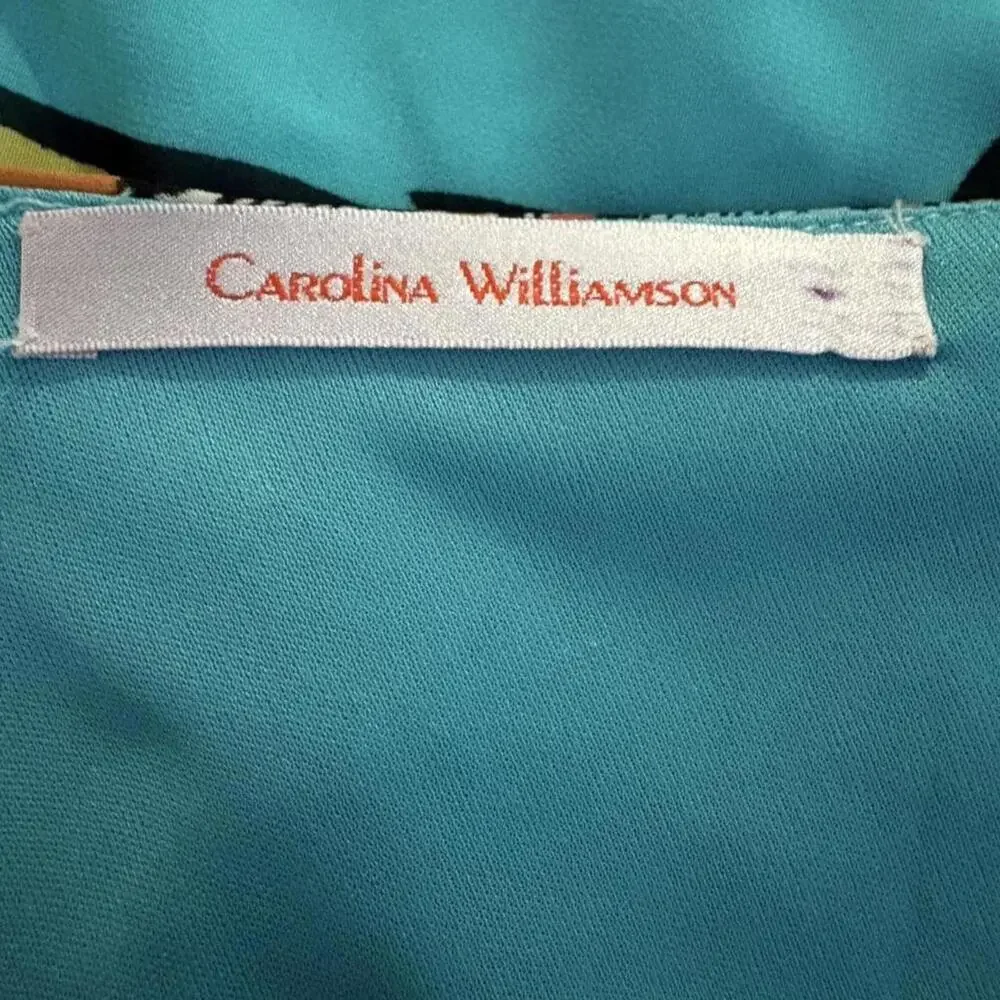 Carolina Williamson multicolored one shoulder dress Size Large